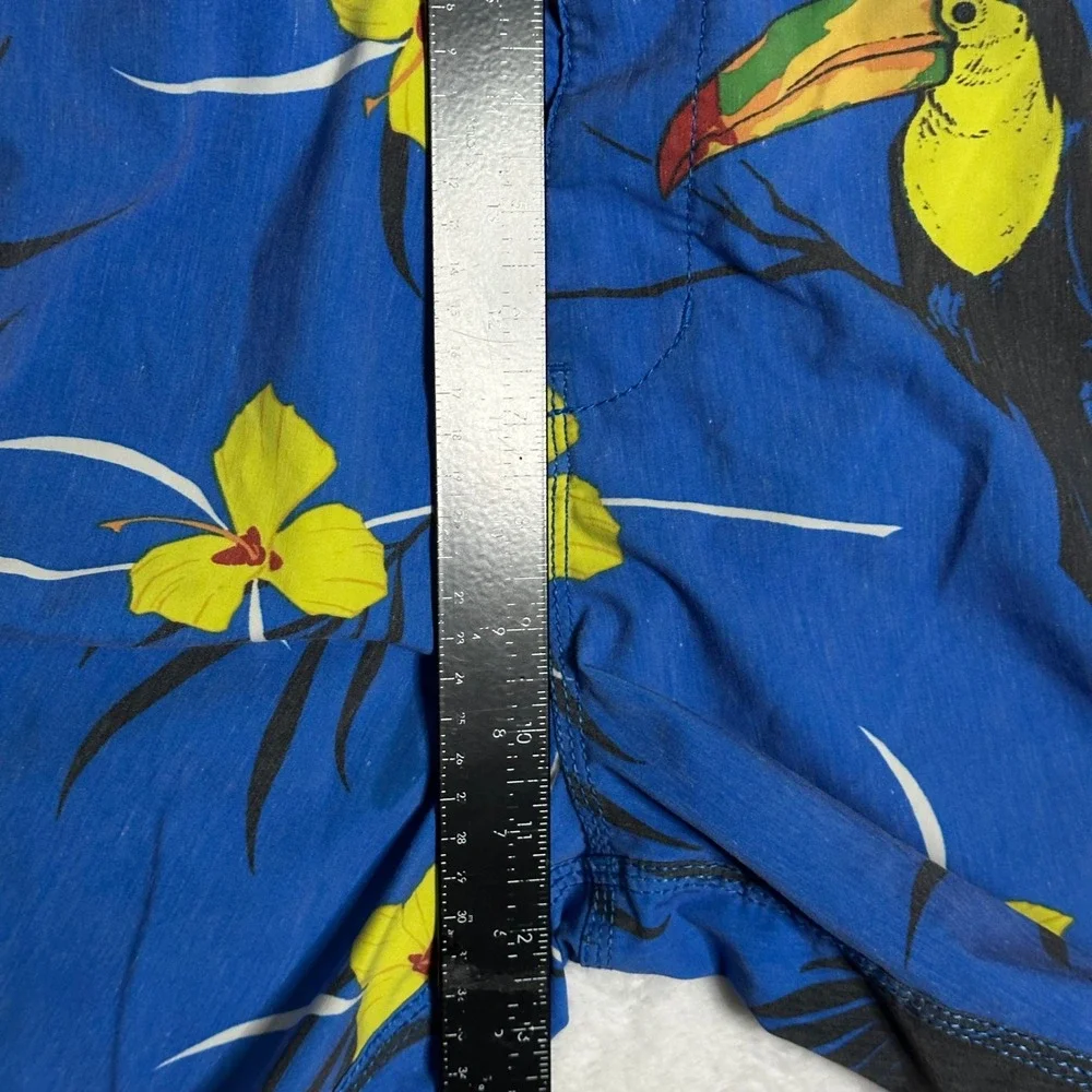 Billabong Platinum X Recycler Mens Board Shorts Blue Toucan Floral Tropical 34